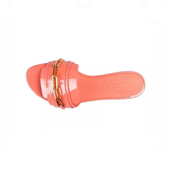 Burberry | ‘Coleford’ Patent Leather Flat Slides - Picture 8 of 16